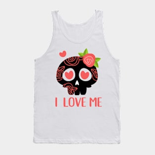 I Love Me Text Art Tank Top